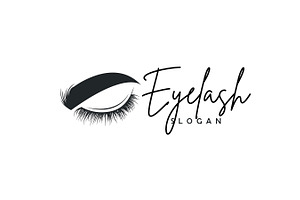 Eyelash logo design for women beauty, a Branding & Logo Template by Maylianaw28
