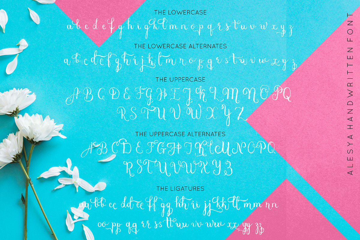 Alesya hand written font preview 2