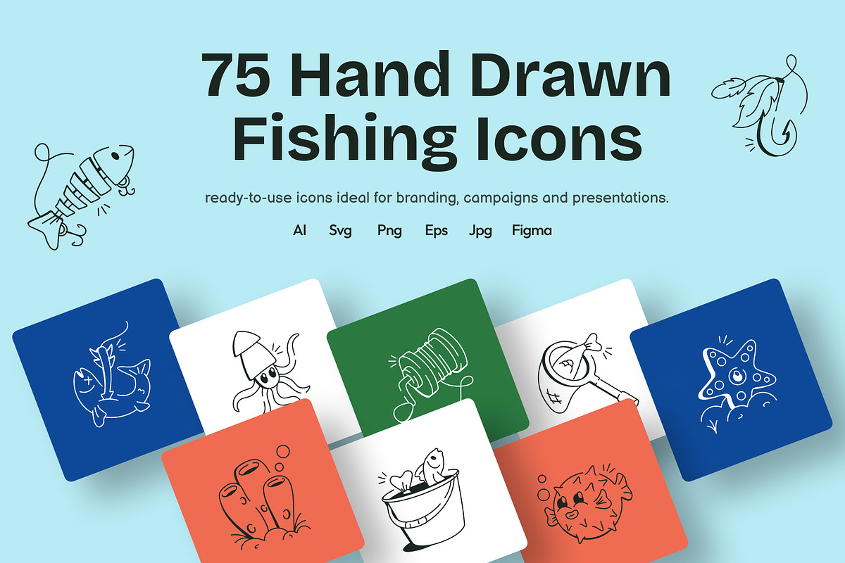 Fishing Doodles, an Outline Icon by Vectors Market (Photo 1 of 8)