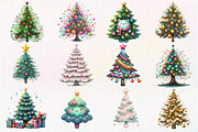 Doodle Christmas Tree Sublimation, an Illustration by Dream Creation (Thumbnail 3 of 5)
