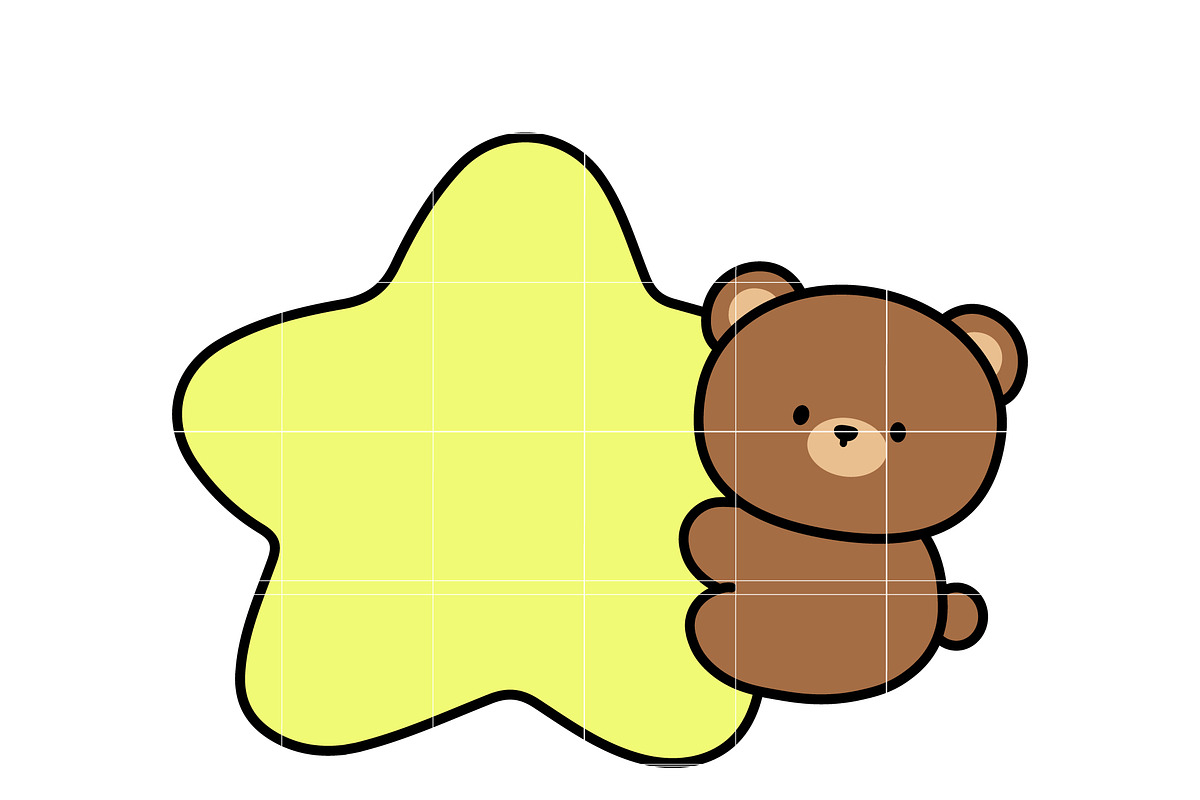 Cute Bear with Star SVG, an Illustration by TheHitShop (Photo 9 of 10)