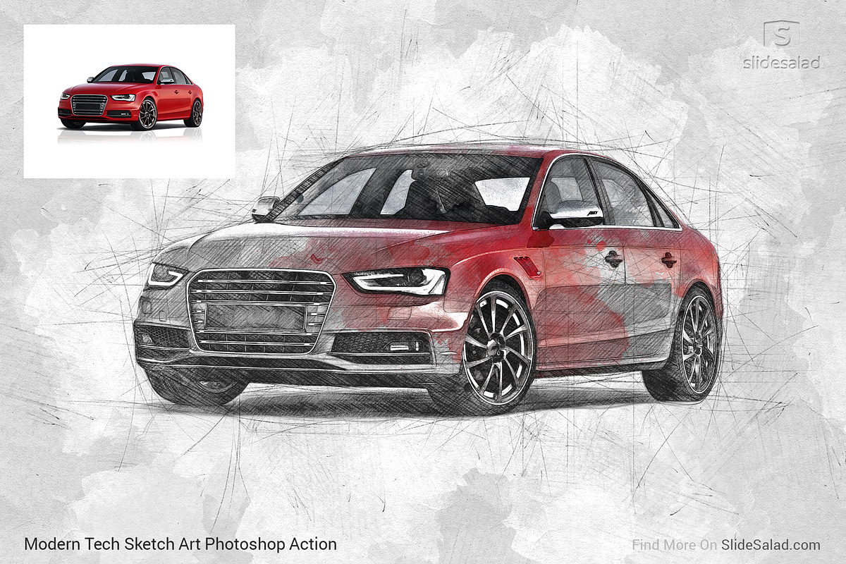 Tech Sketch Art Photoshop Action, an Action Add-On by SlideSalad (Photo 18 of 49)