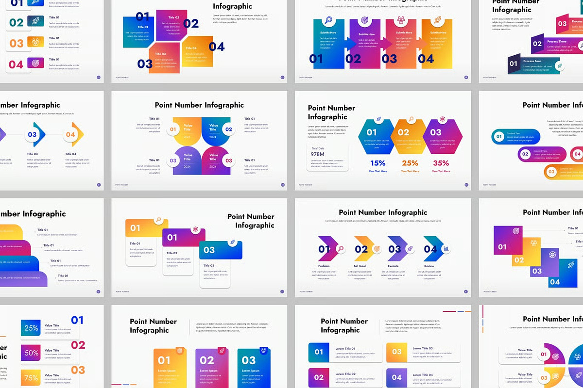 Number Infographic GSlides, Powerpoint preview 2