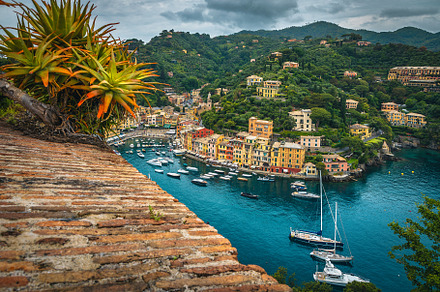 Anchored boats and yachts in the bay, an Architecture Photo by Alpine Dreams