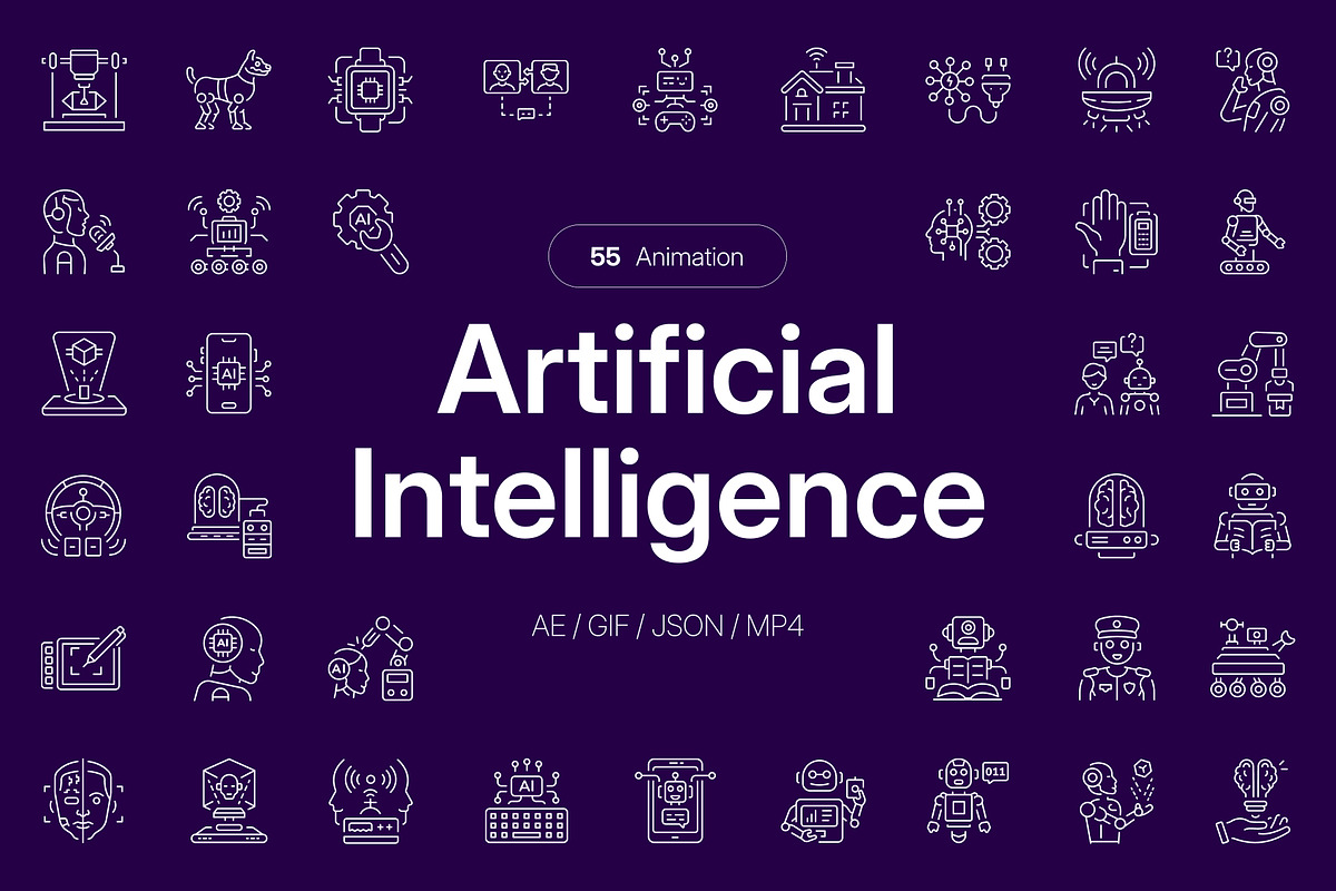 Animated Artificial Intelligence Icon