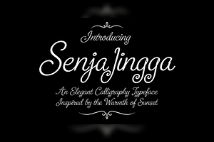 Senja Jingga Romantic Calligraphic