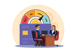 Lender and borrower. Verification of, a Finance Illustration by YummyBuum