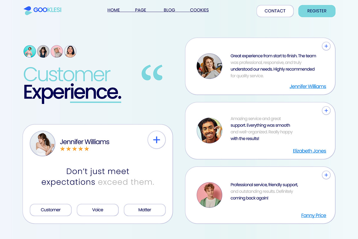 Customer Experience Web Landing Page, a Landing Page Template by ContestDesign (Photo 2 of 2)