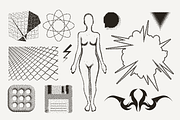 82 Vector Dither Y2K Shapes Pack, a Graphic by softulka (Thumbnail 3 of 10)