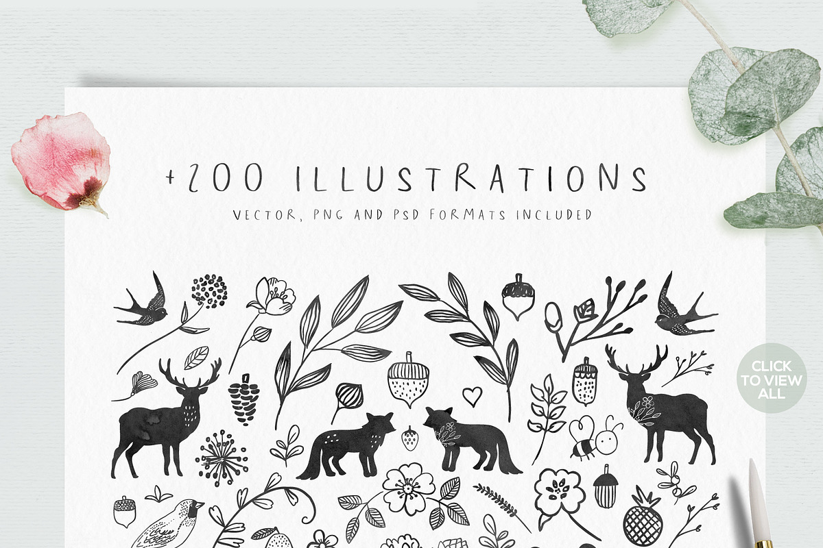 Script Font and Logos - Sage and Pink preview 2