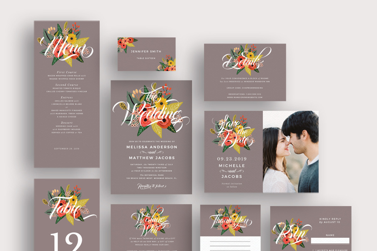 In Between the Blooms Invitations, an Invitation Template by Inkpower (Photo 1 of 7)