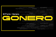 Gonero 81 Family, a Sans Serif Font by artisans (Thumbnail 1 of 5)