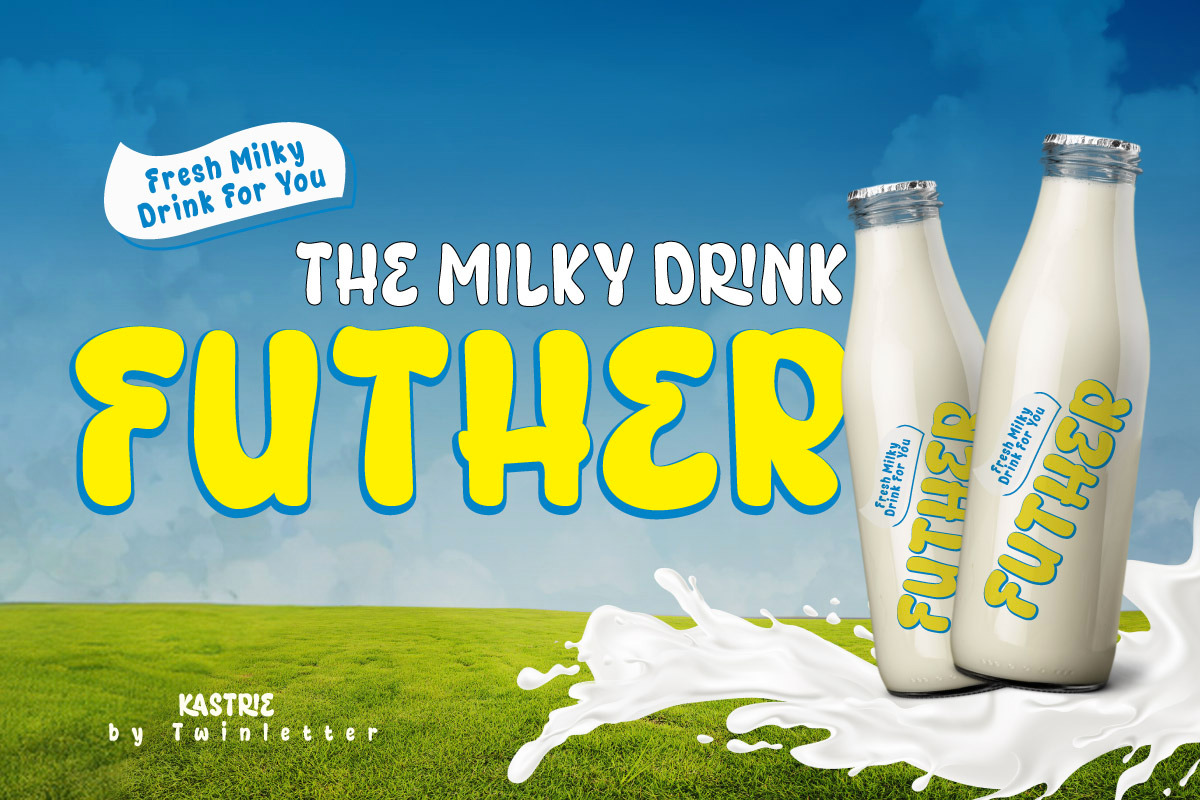 Kastrie - Milk Display Font, a Sans Serif Font by twinstd (Photo 8 of 9)