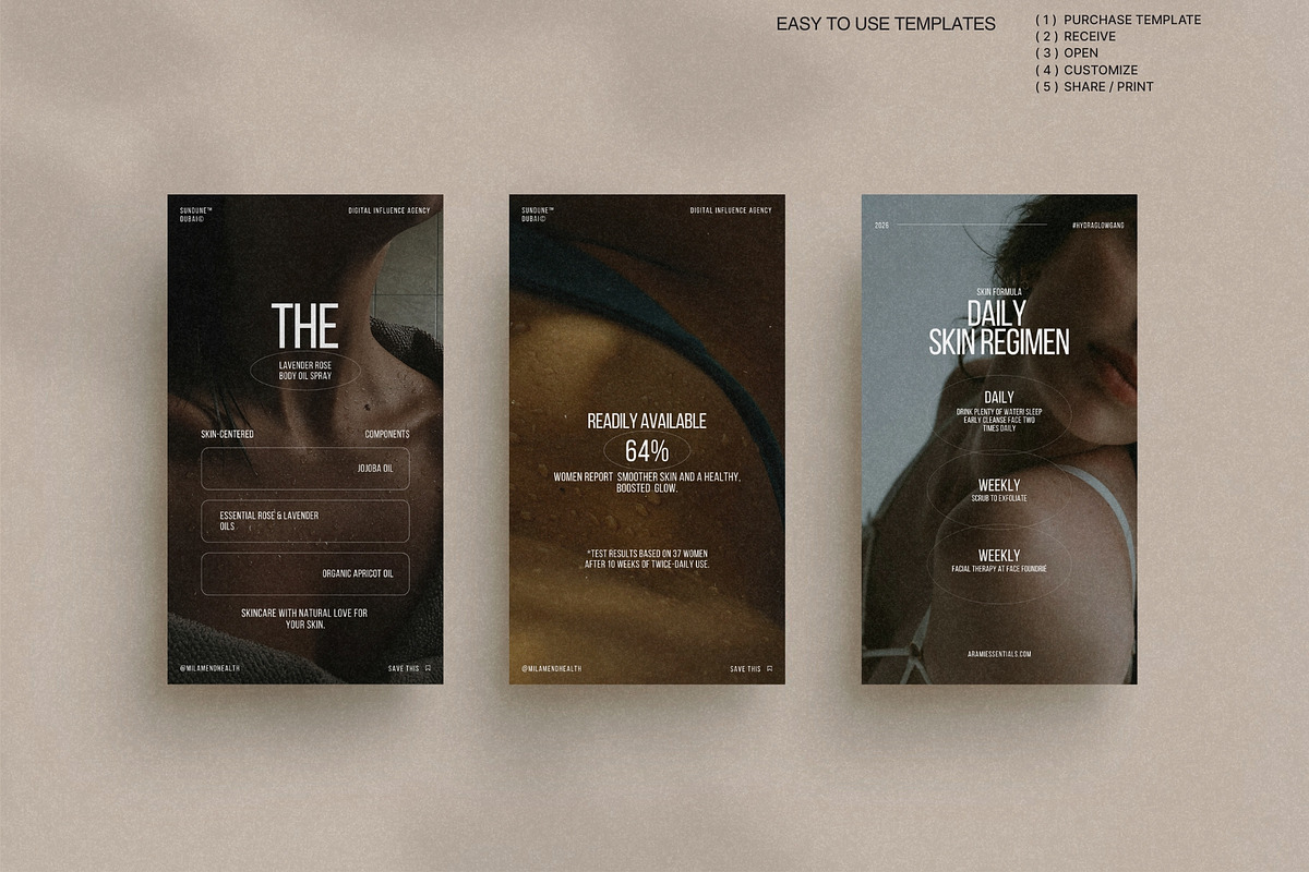 Skincare Story Canva Bundle Set preview 4