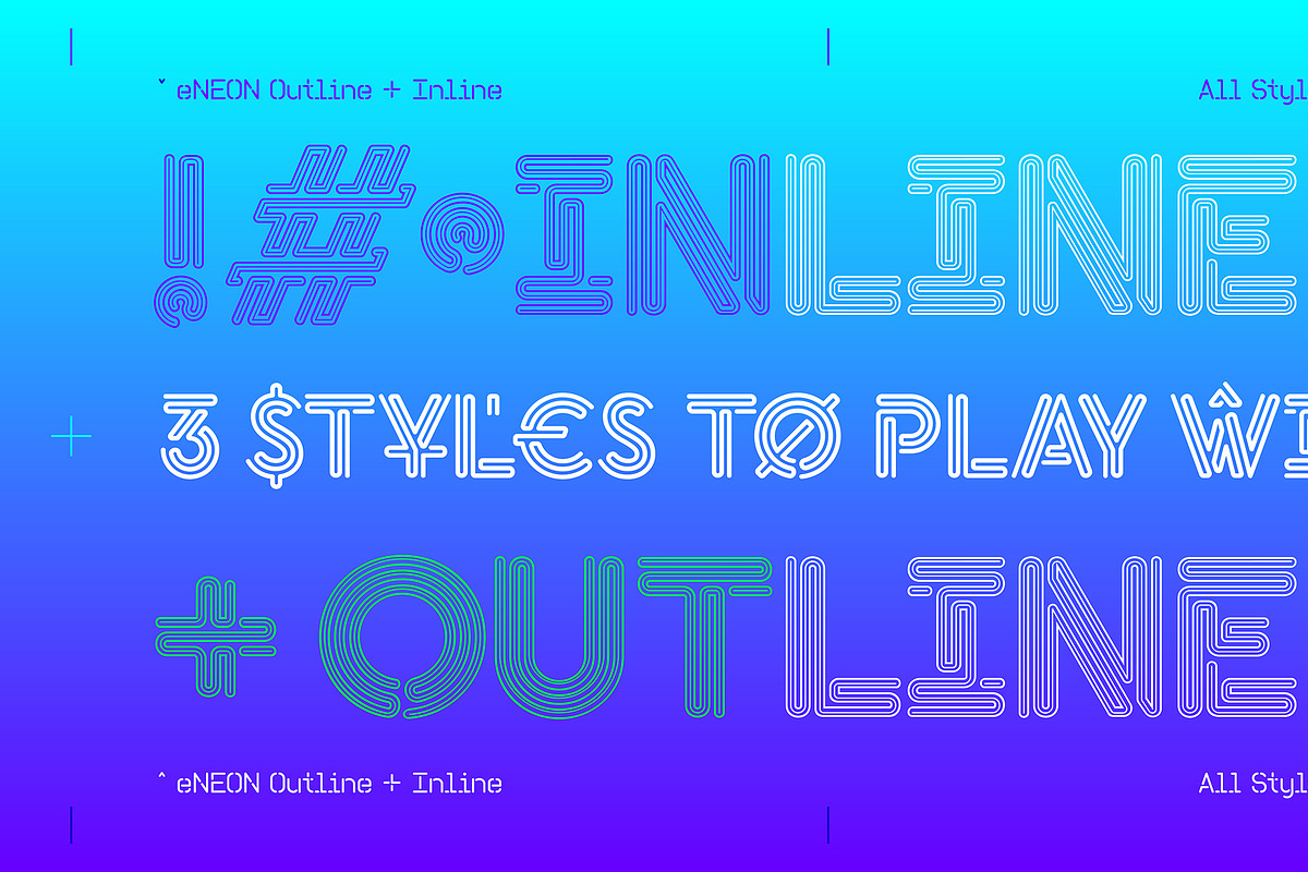 eNeon — Layered Typeface preview 6