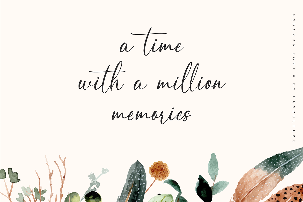 Andaman // Modern Calligraphy Font, a Script Font by Pen Culture (Photo 6 of 12)