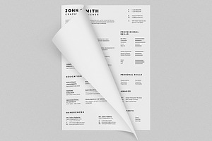 Simple Resume CV With Business Card