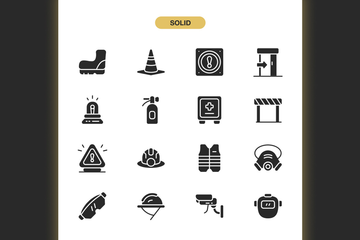 Job Safety Icons, an Icon by Spacepixel Creative