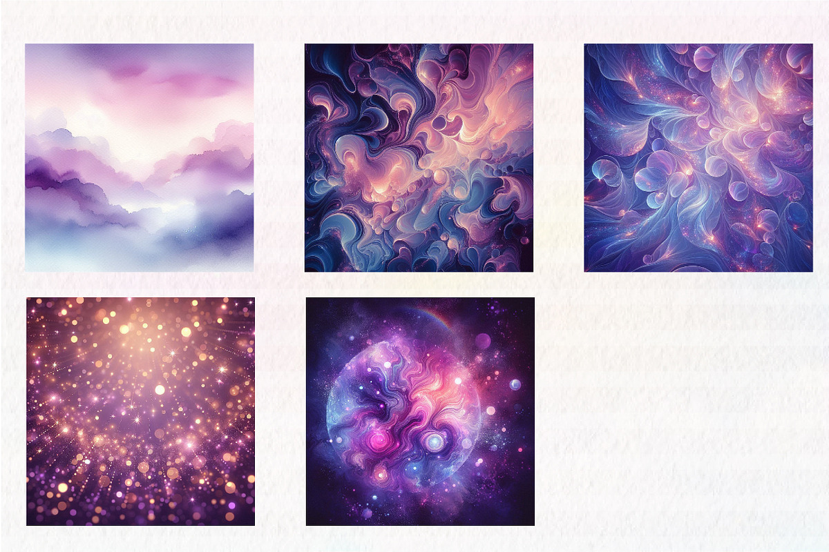 Luminous Purple Seamless Digital Pap, an Illustration by CreationArt (Photo 2 of 4)