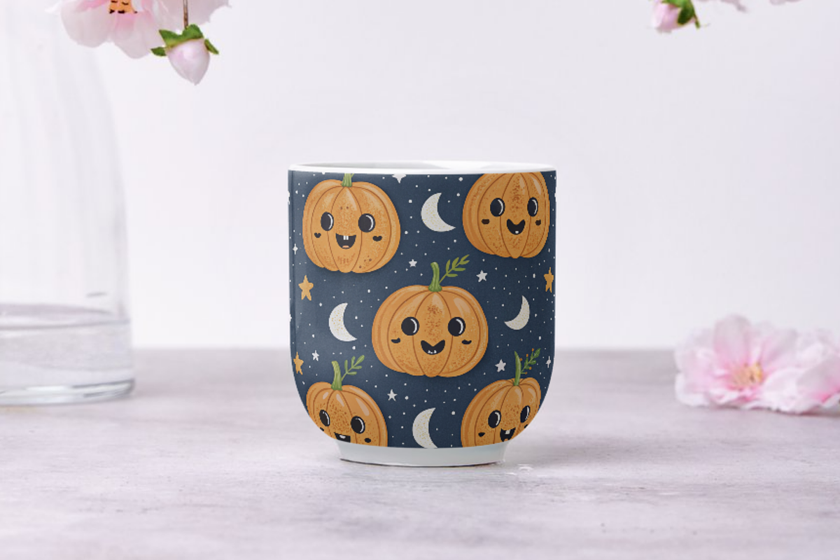 Funny Pumpkin Starry Night Pattern, a Pattern Graphic by FloridPrintables (Photo 2 of 11)