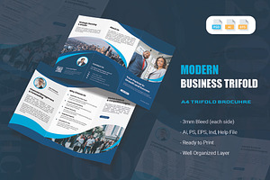 Modern Business - Trifold Brochure, a Brochure Template by AQR Studio