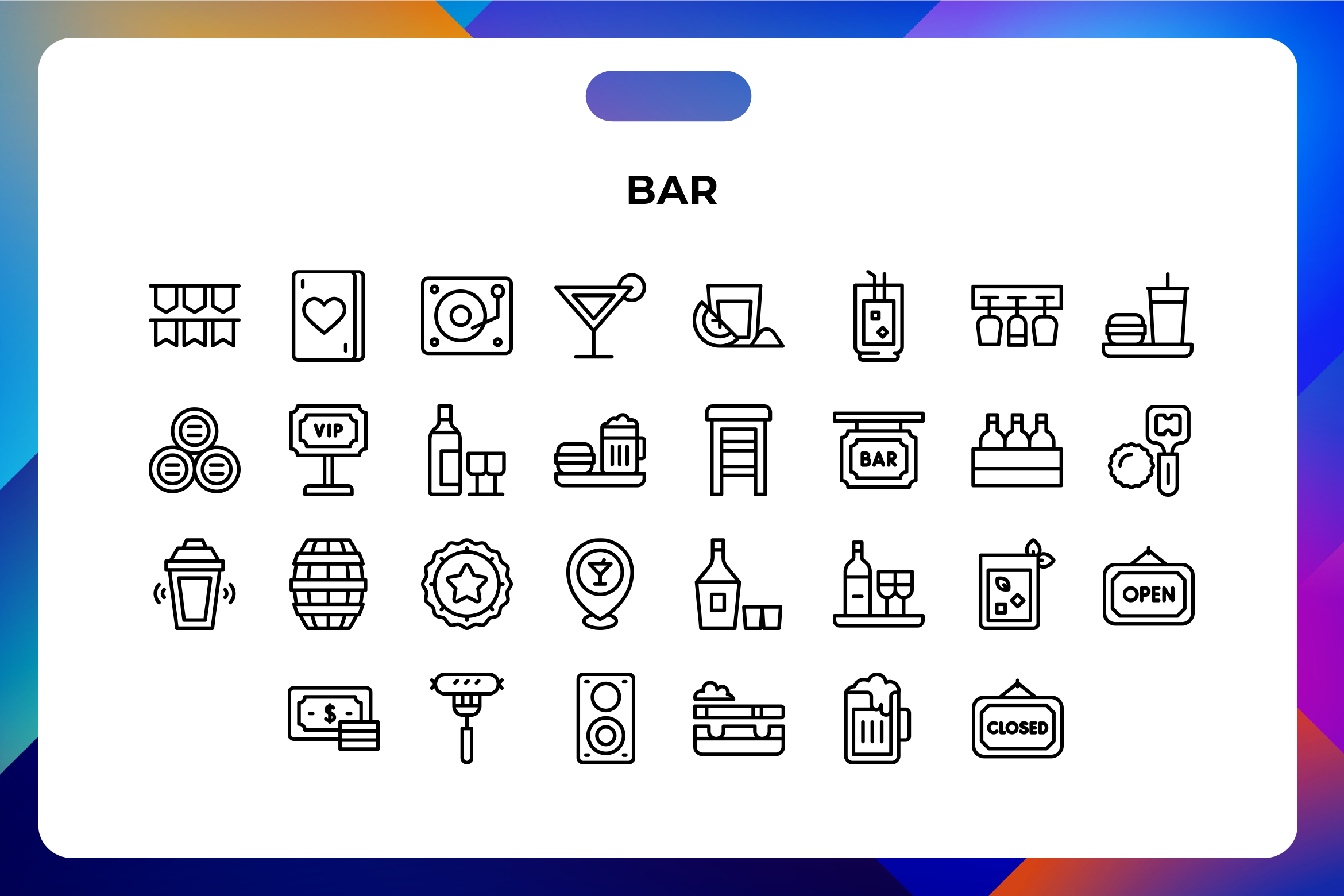 Bar Icons, an Icon by Wencory