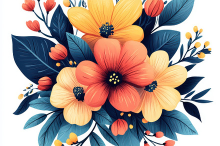 Vibrant floral bouquet yellow orange, a Background Photo by Pixeness