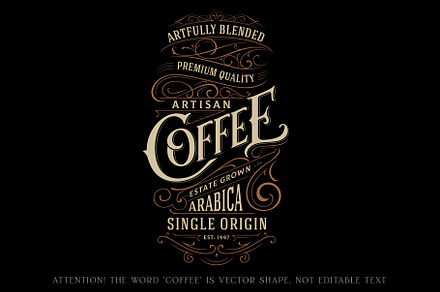 Vintage Coffee Label Logo