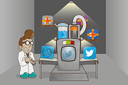 40 pixel art social media button, an Icon by HVF Studio (Thumbnail 2 of 3)