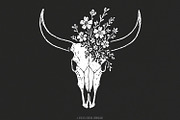 Boho Cow Skull with Wildflowers PNG, an Illustration by SharpMarketplace (Thumbnail 1 of 5)