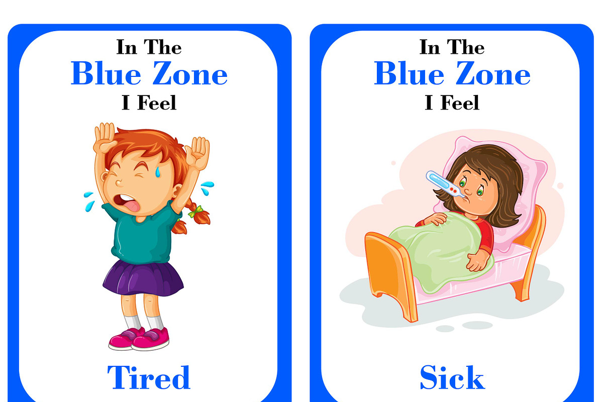 Zones of Regulation Flash Card, an Education Illustration by DigitalsDesigns (Photo 2 of 9)