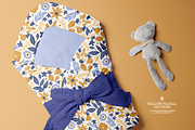 Yellow Floral Vector Pattern, a Pattern Graphic by Webvilla Studio (Thumbnail 2 of 5)