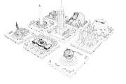 Cartoon Low Poly USA Landmarks Pack, an Architecture 3D Model by Anton Moek (Thumbnail 10 of 15)