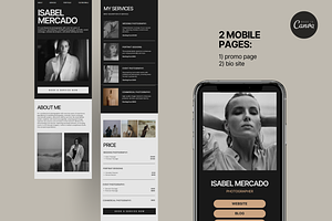 2 mobile pages in Canva