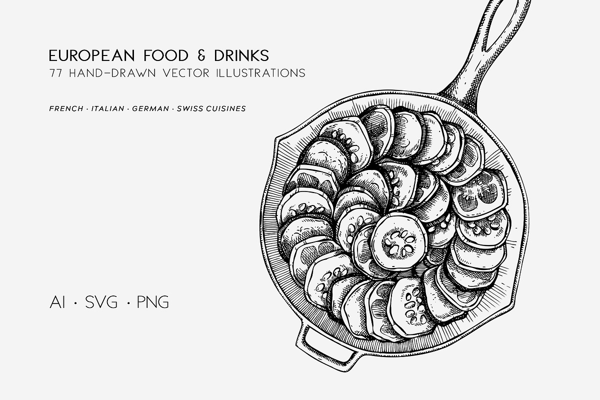 European Food & Drinks Illustrations, a Food Illustration by Yevheniia (Photo 8 of 8)