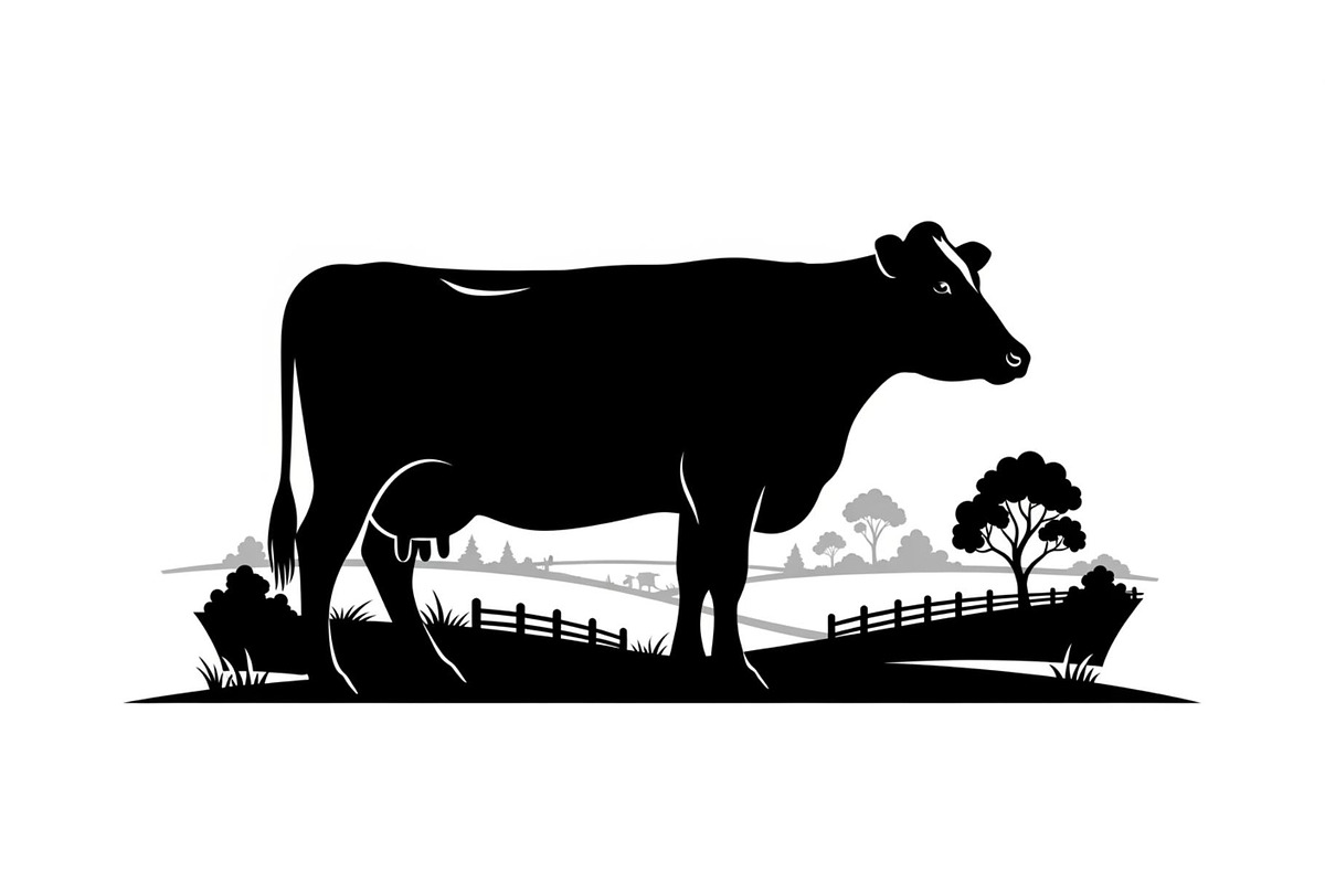 Farm Cow Silhouette Vector Bundle, an Illustration by Designs_River (Photo 24 of 51)