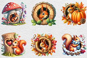 Squirrel Peeping Hole Clipart, an Illustration by Black Bird Studio (Thumbnail 2 of 4)