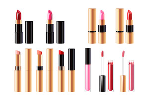 Realistic lipstick. Lip balms and, an Object Illustration by Stock-Smart-Start