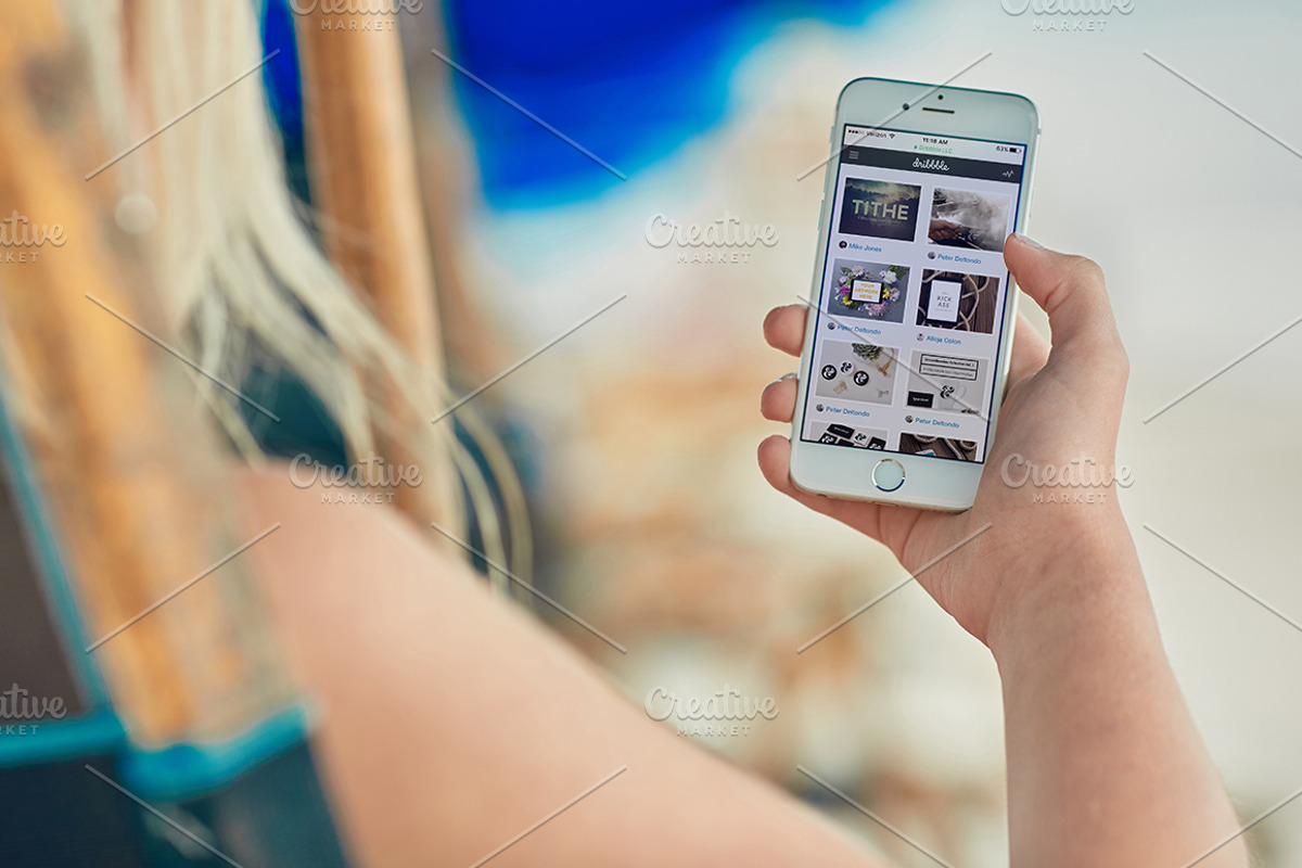 Beach iPhone 6 Mockup #1, a Product Mockup by Construct Supply Co.