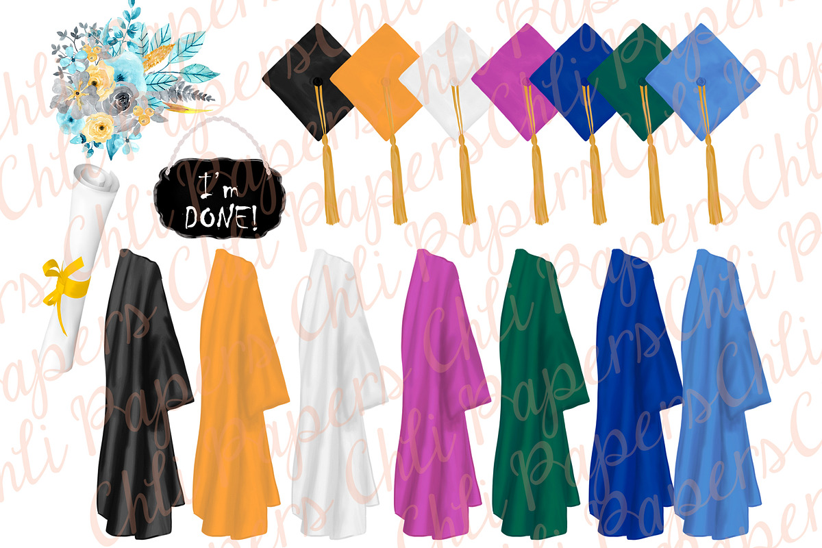 Graduation Girls,Graduation gowns, an Education Illustration by chilipapers (Photo 3 of 5)