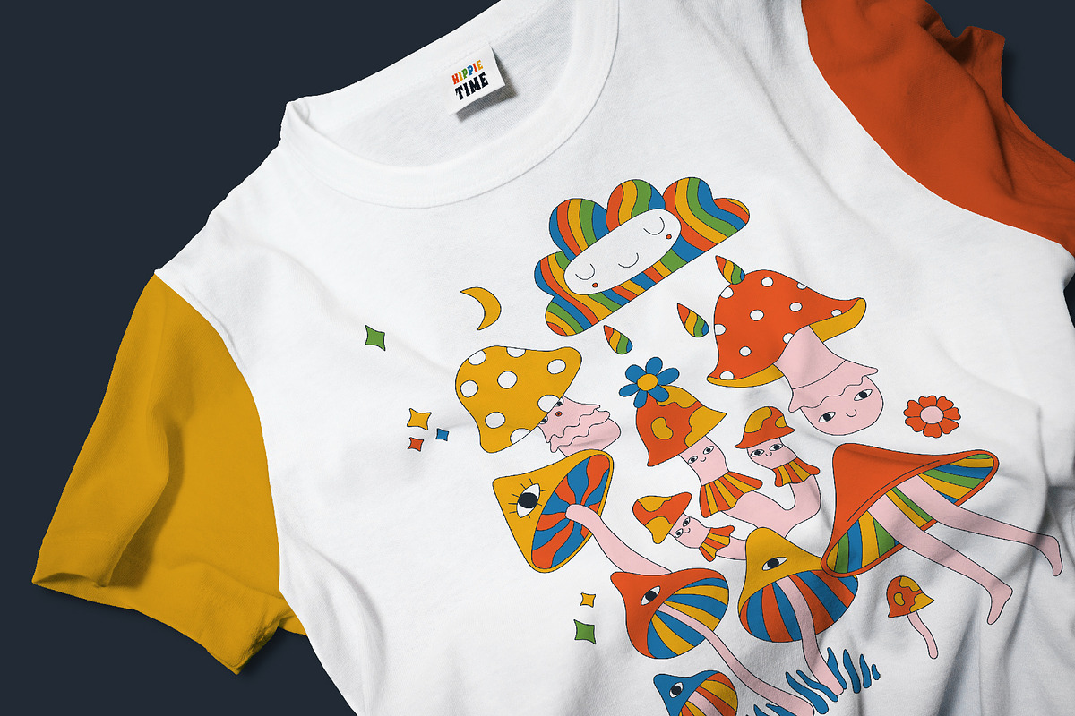 Retro psychedelic vector set., an Object Graphic by anna khramtsova (Photo 9 of 14)
