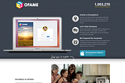 oFame Application Landing Page, a Landing Page Template by IQSIR (Thumbnail 2 of 5)