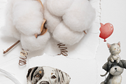 20 Whimsical Cat and Dog PNG Clipart, an Animal Illustration by Pati Charm Studio (Thumbnail 8 of 8)