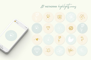 Instagram Story Highlights Covers, a Social Media Template by kh_cat
