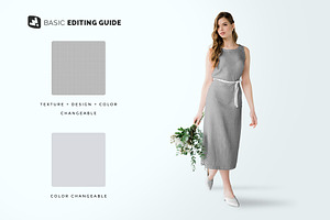 Female Cotton Summer Dress Mockup