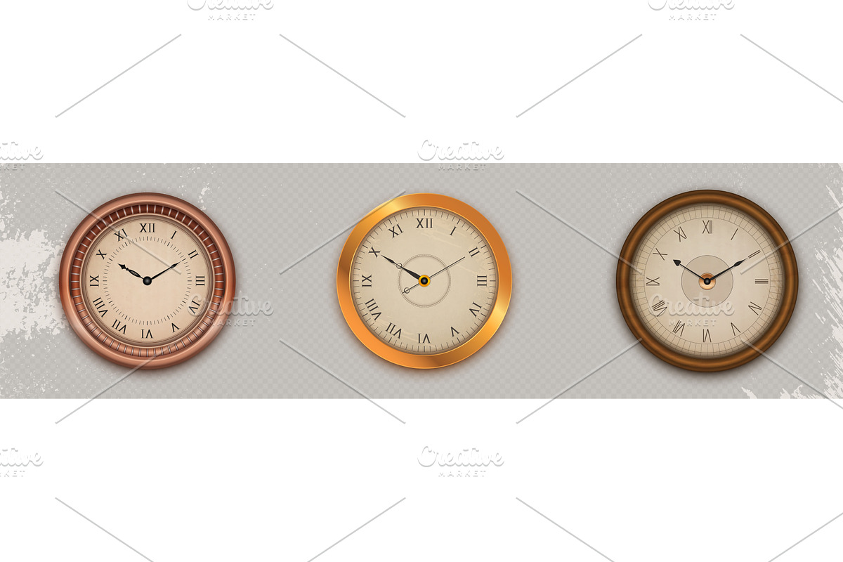 Vintage clocks collection on, an Object Illustration by art PVP - market