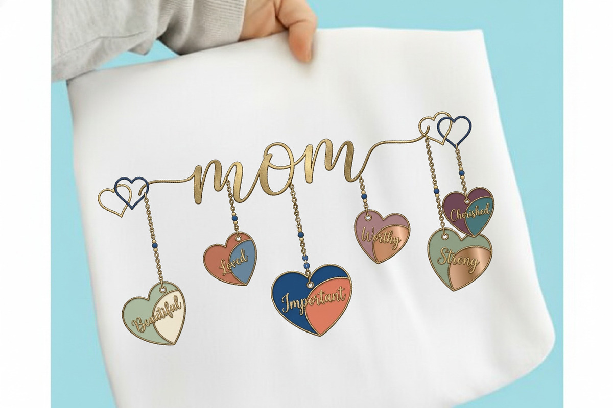 Mom Hearts Png, Mother’s Day Png,, an Illustration by designcity5 (Photo 1 of 4)