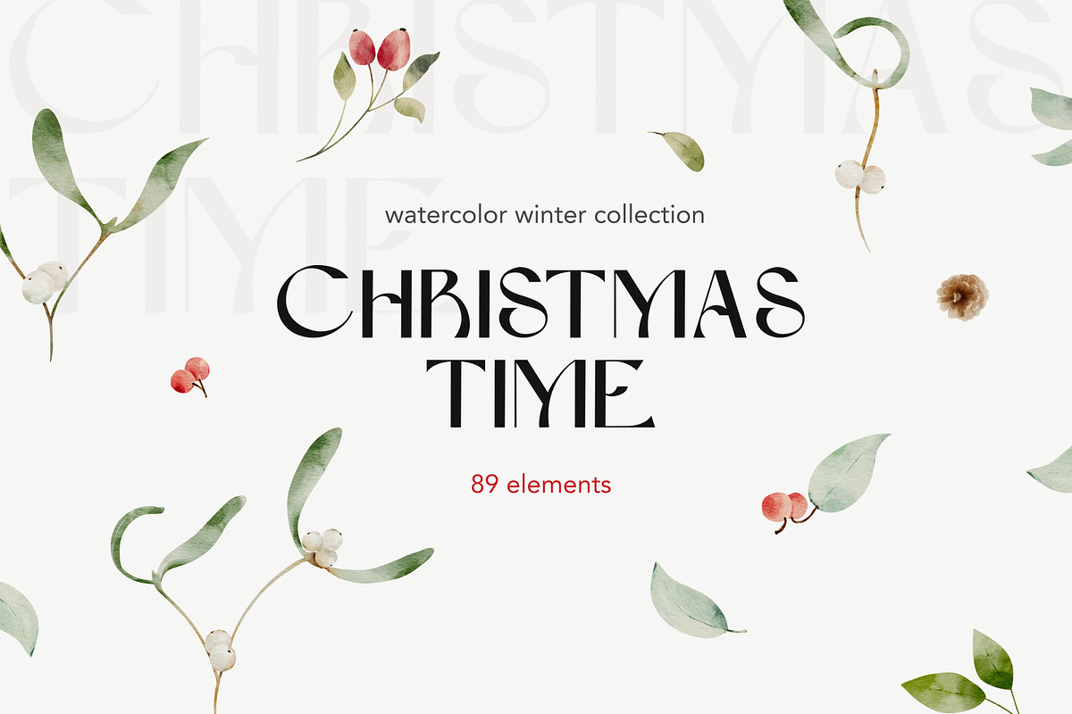 Watercolor Winter Collection, an Object Illustration by bloomscape (Photo 1 of 10)