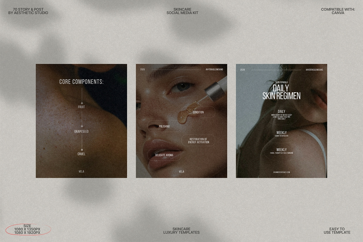Canva Skincare Story & Post Set preview 8