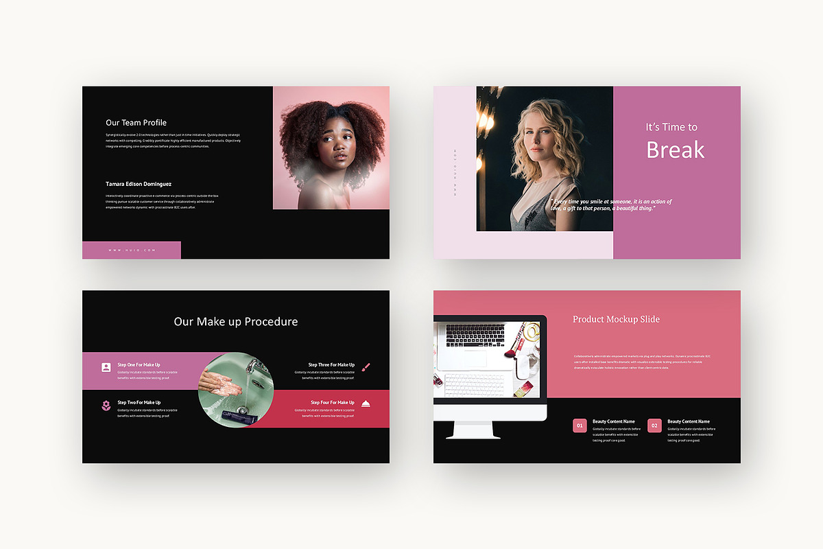 Huio : Beauty Brand Google Slides, a Presentation Template by Punkl Camp (Photo 15 of 16)